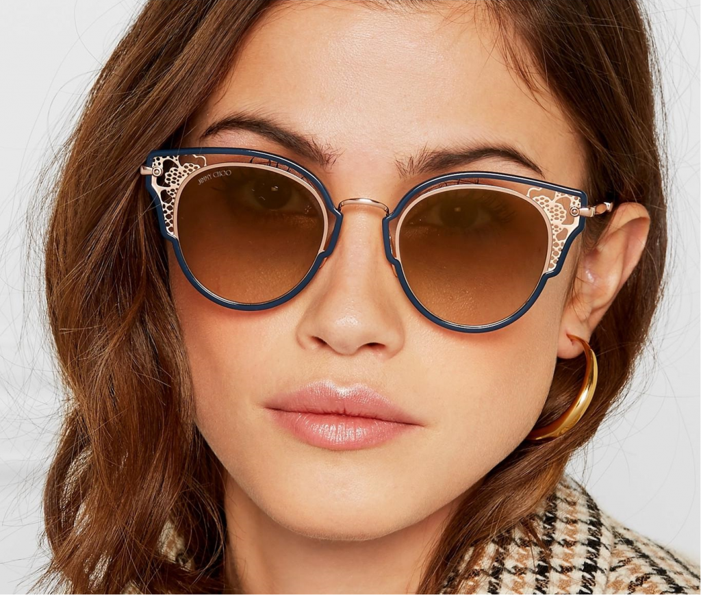 Gafas de sol sin marco con gafas de sol de metal pequeñasmujer 
